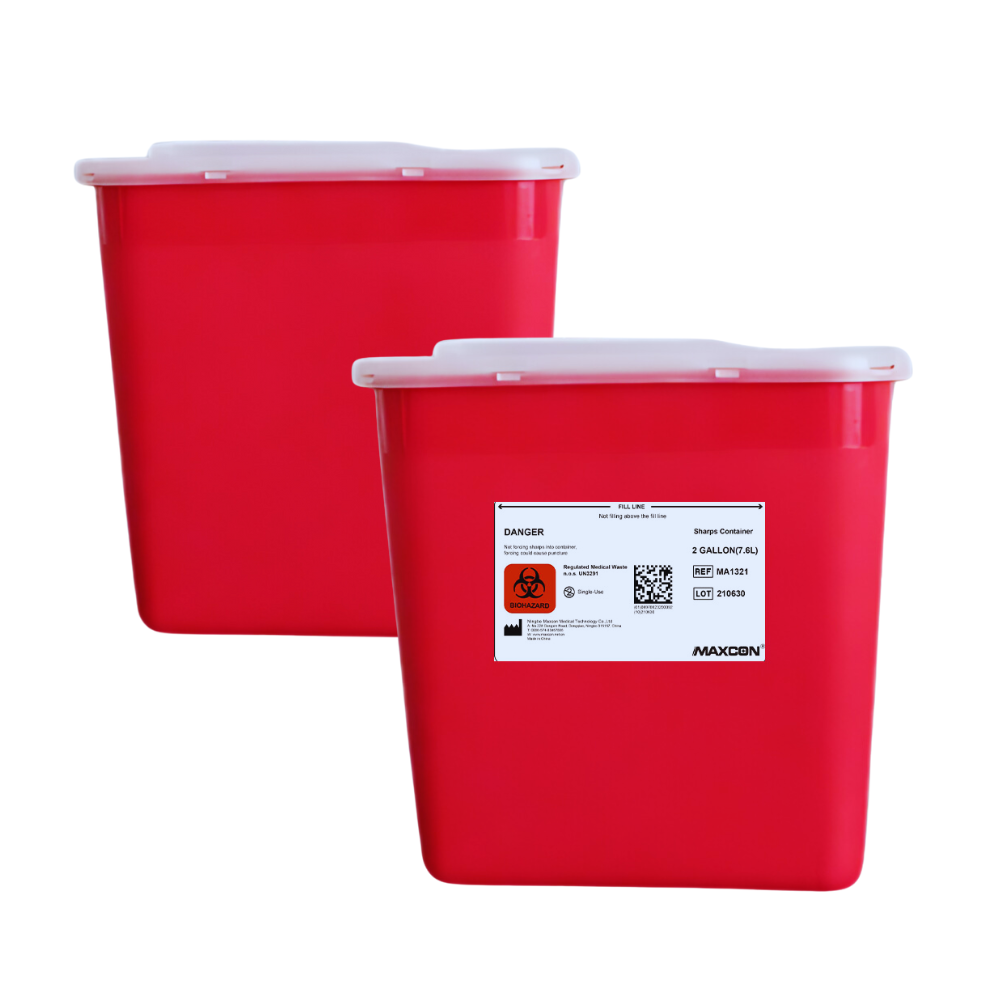 MA1351 CONTAINER/ SHARPS/ 2 GAL/ SLIDING LID/ FREE STANDING