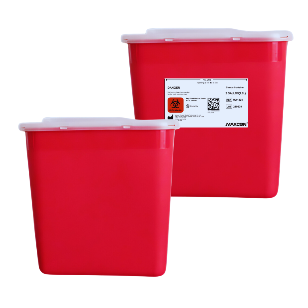 MA1351 CONTAINER/ SHARPS/ 2 GAL/ SLIDING LID/ FREE STANDING