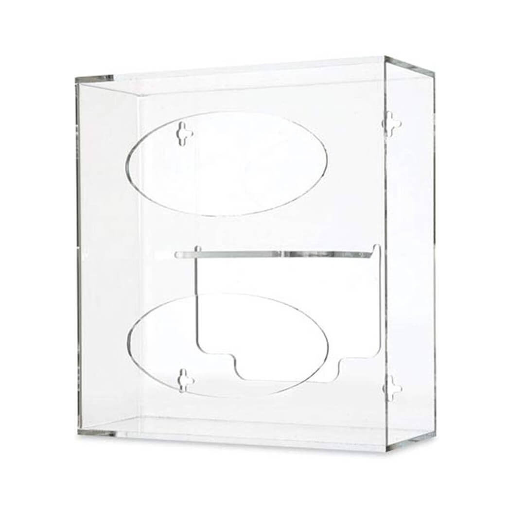 2-shelf glove dispenser wall mount