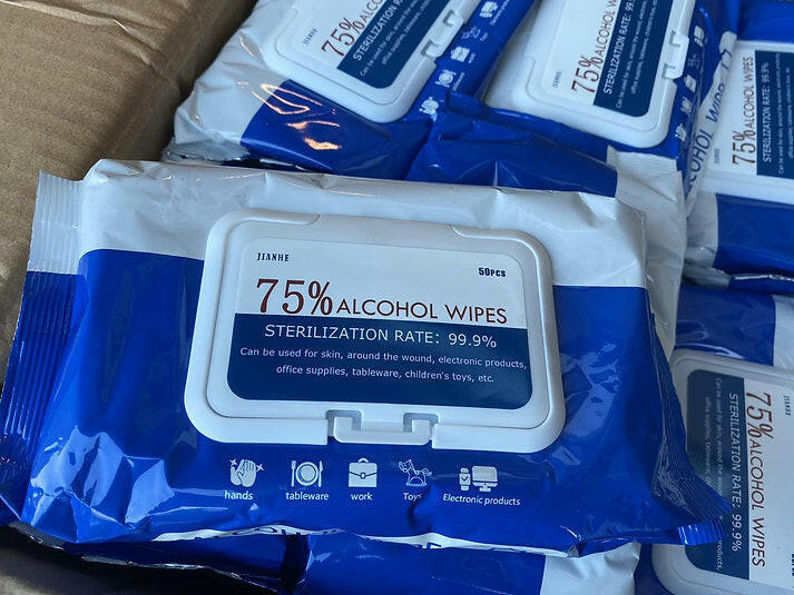 75% Alcohol Disinfection Wipes, 50 sheets/pack, Soft & Clean Non woven Wipes