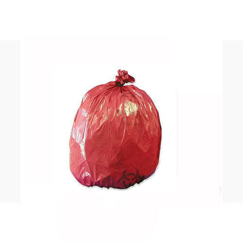 02920 BAG BIOHAZARD WASTE/ 20-30 GALLON/ 24'' RED TRASH LINER/